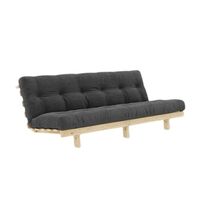 Lean Sofa Bed 130x200 Raw/511 Charcoal