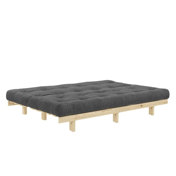Lean Sofa Bed 130x200 Raw/511 Charcoal