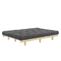 Lean Sofa Bed 130x200 Raw/511 Charcoal