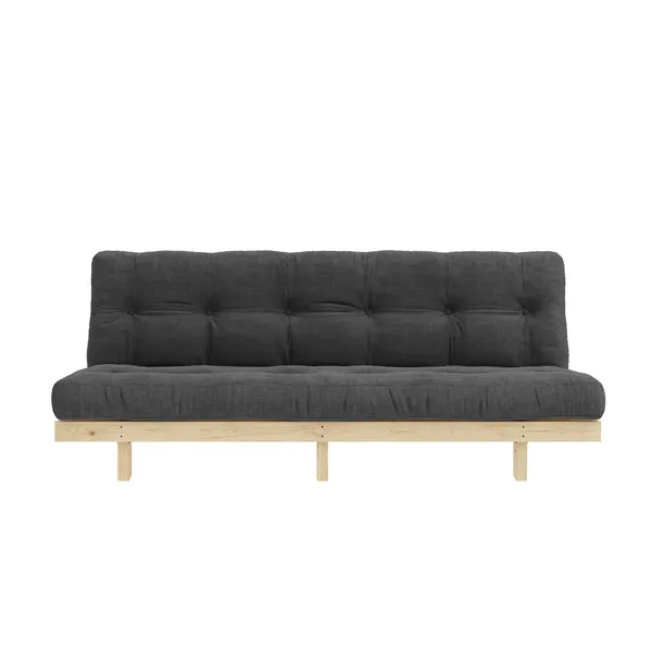 Lean Sofa Bed 130x200 Raw/511 Charcoal