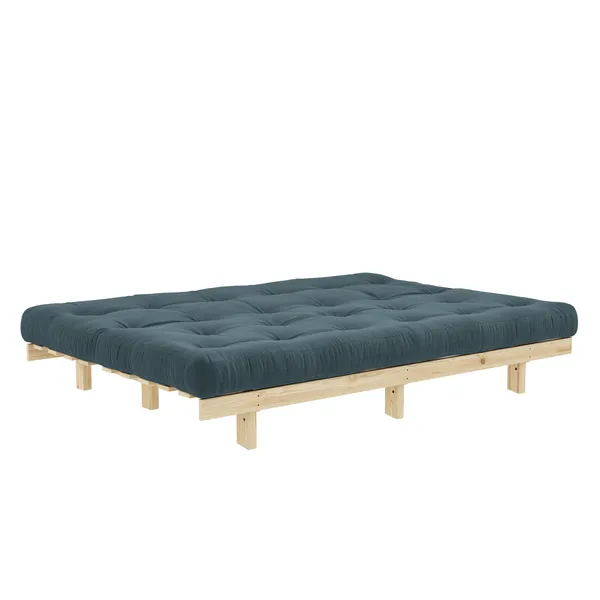 Lean Schlafsofa 130x200 Roh/513 Hellblau