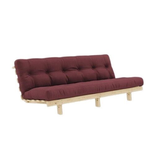 Lean sovesofa 130×200 rå/710 bordeaux
