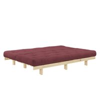 Lean Sofa Bed 130x200 Raw/710 Bordeaux