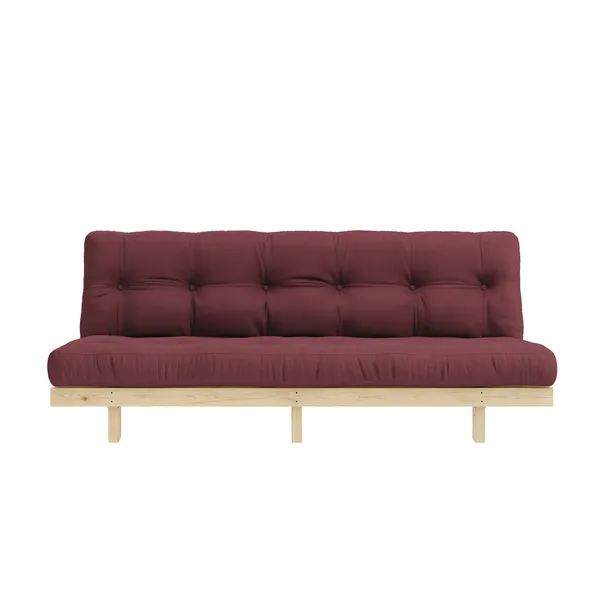 Lean Sofa Bed 130x200 Raw/710 Bordeaux