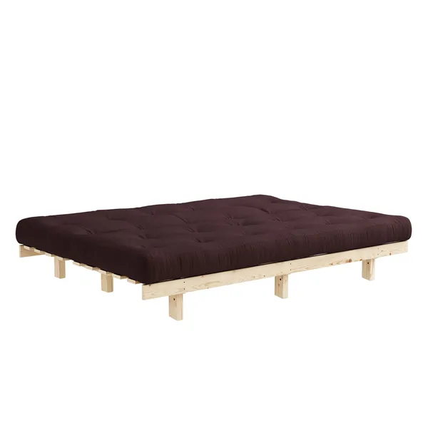 Lean Sofa Bed 130x200 Raw/715 Brown