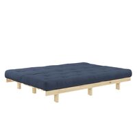 Lean sovesofa 130x200 rå/737 marineblå