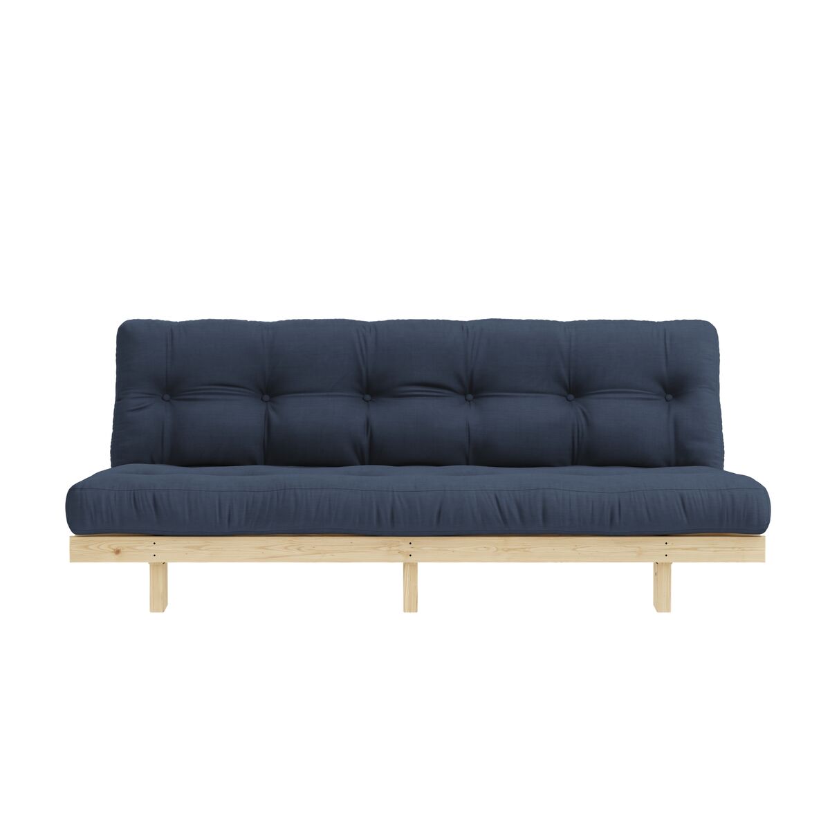 Lean sovesofa 130x200 rå/737 marineblå