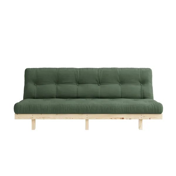 Lean Sofa Bed 130x200 Raw/756 Olive Green