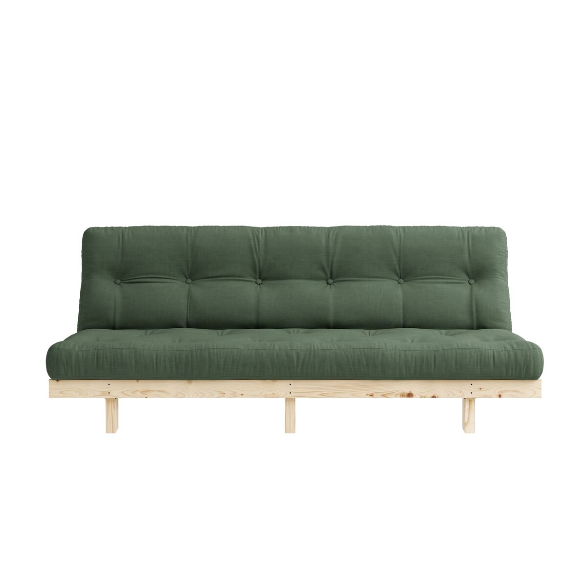 Lean bäddsoffa 130x200 rå/756 olivgrön