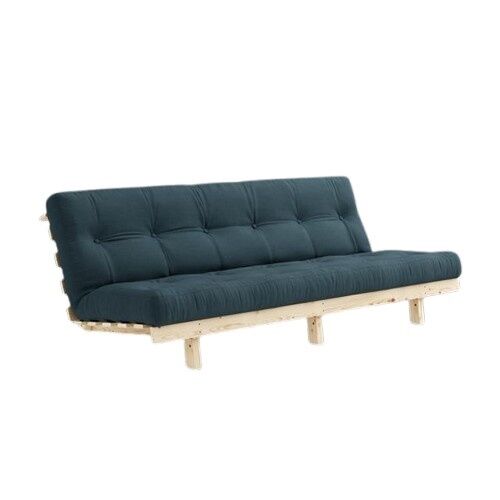 Lean sovesofa 130×200 rå/757 bensinblå