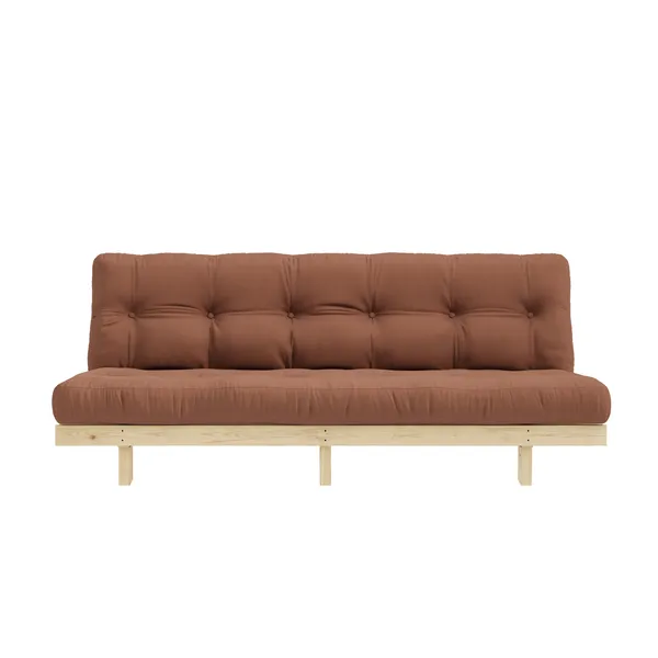 Lean Sofa Bed 130x200 Raw/759 Clay Brown