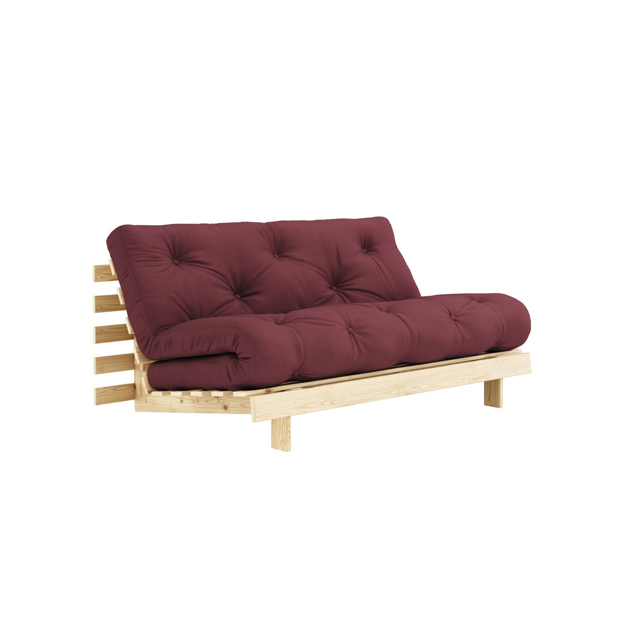 Roots sovesofa 160x200 rå/710 bordeaux