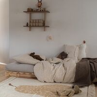 Roots Bäddsoffa 90x200 Rå/734 Mörkgrå