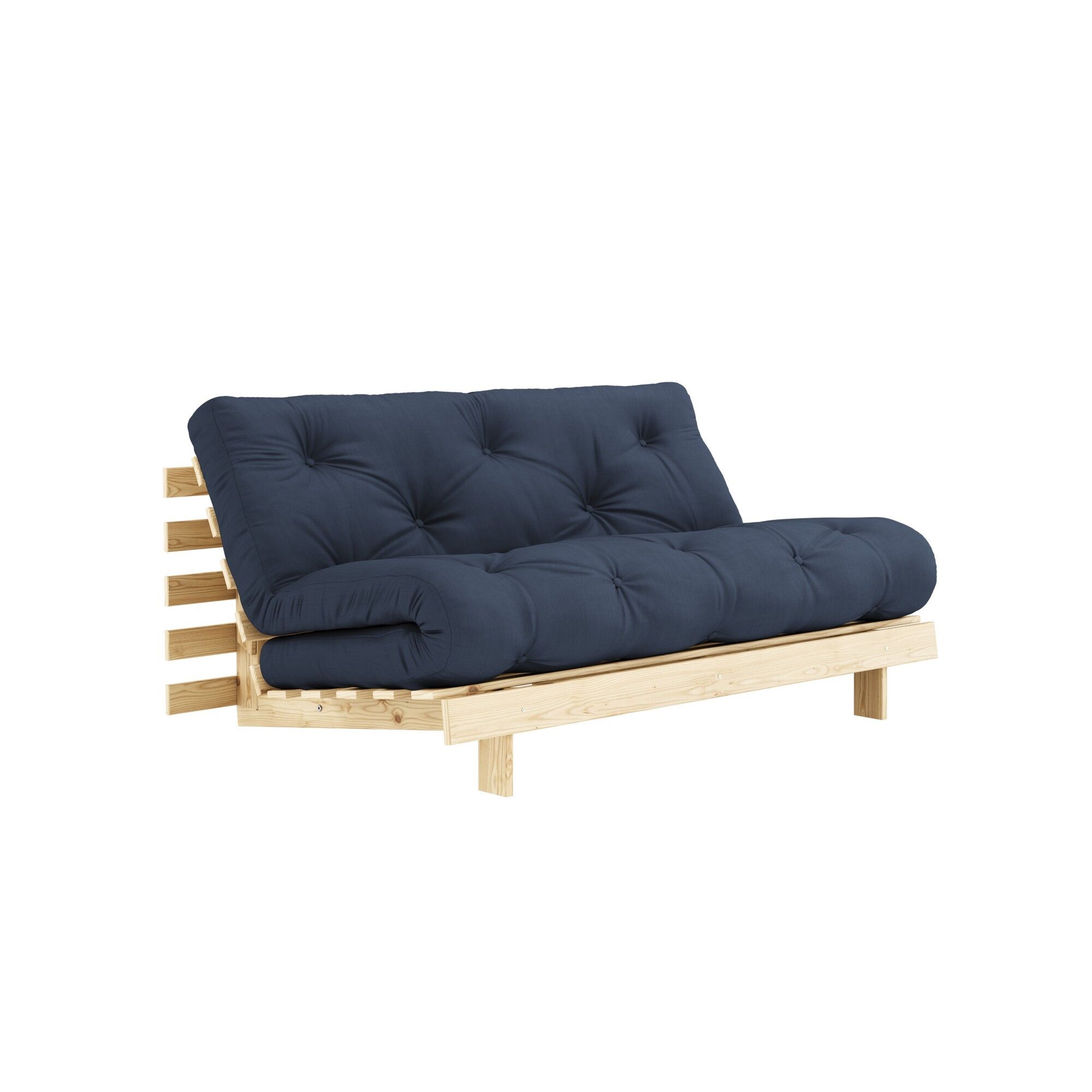 Roots sovesofa 160x200 rå/737 marineblå