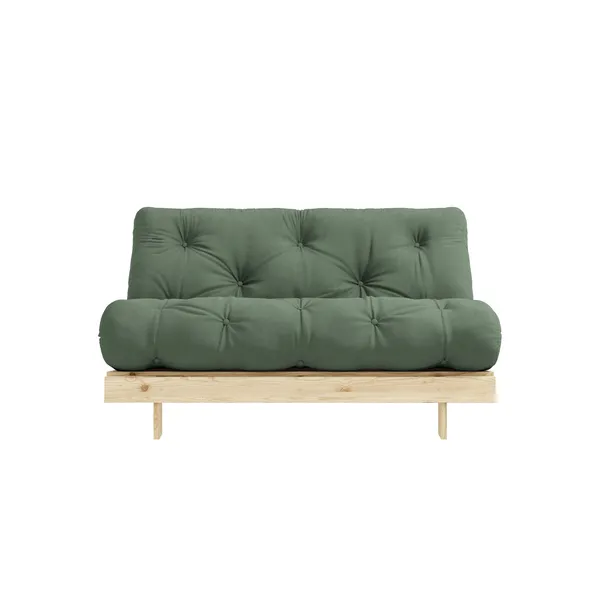 Roots Sovesofa 140x200 Rå/756 Olivengrønn
