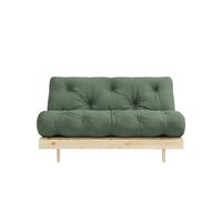 Roots Sovesofa 140x200 Rå/756 Olivengrønn