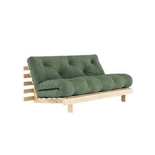 Canapé-lit Roots 160x200 Brut/756 Vert Olive