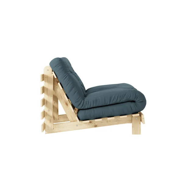 Roots Sofa Bed 90x200 Raw/757 Petrol Blue