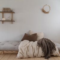 Roots Sofa Bed 90x200 Raw/757 Petrol Blue