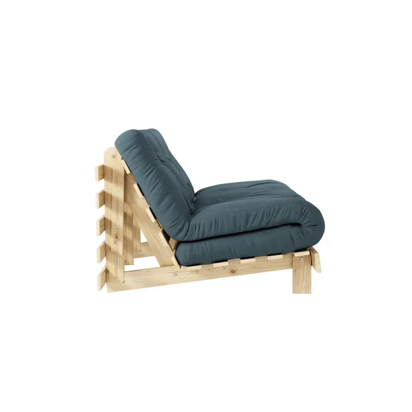 Roots Sofa Bed 140x200 Raw/757 Petrol Blue