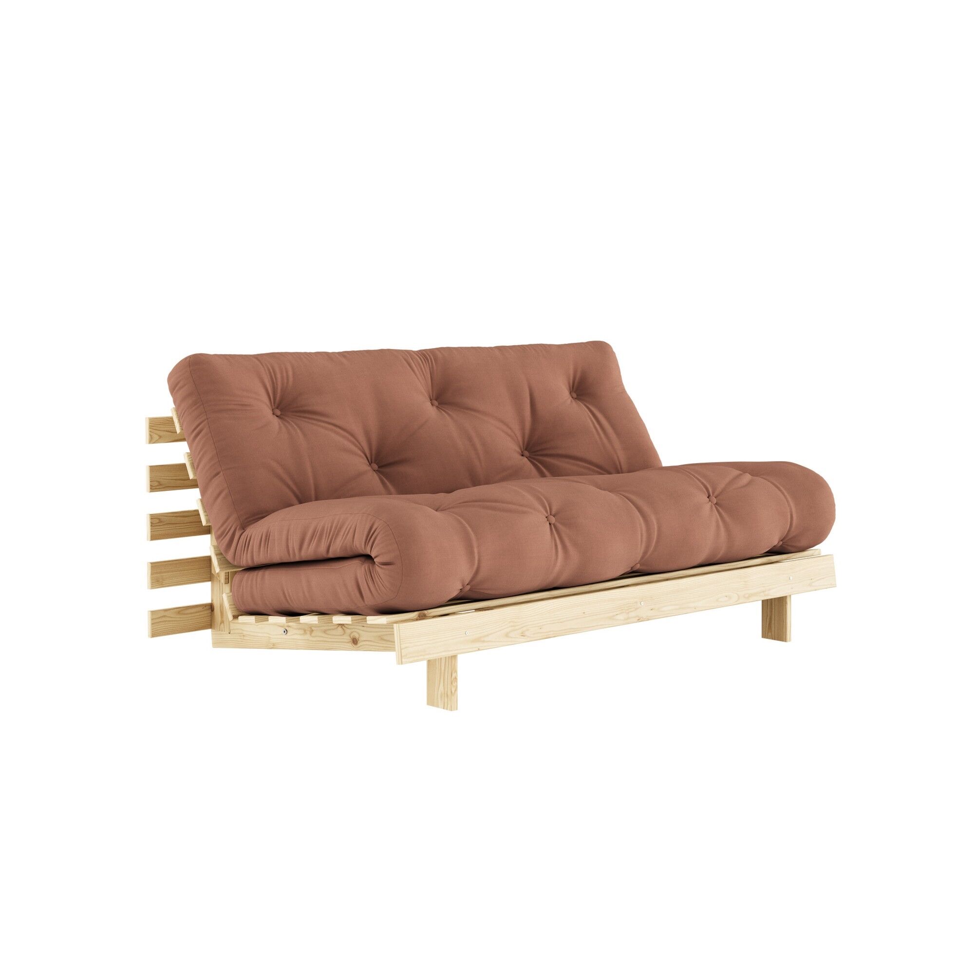 Roots Sovesofa 160x200 Rå/759 Leirbrun
