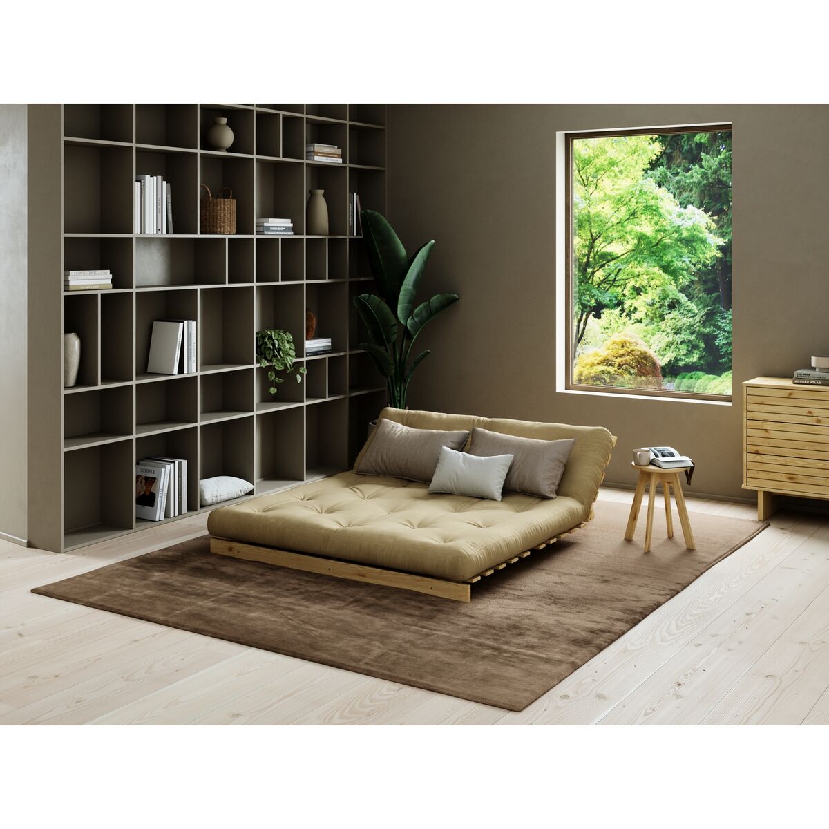 Roots Schlafsofa 160x200 Roh/759 Tonbraun