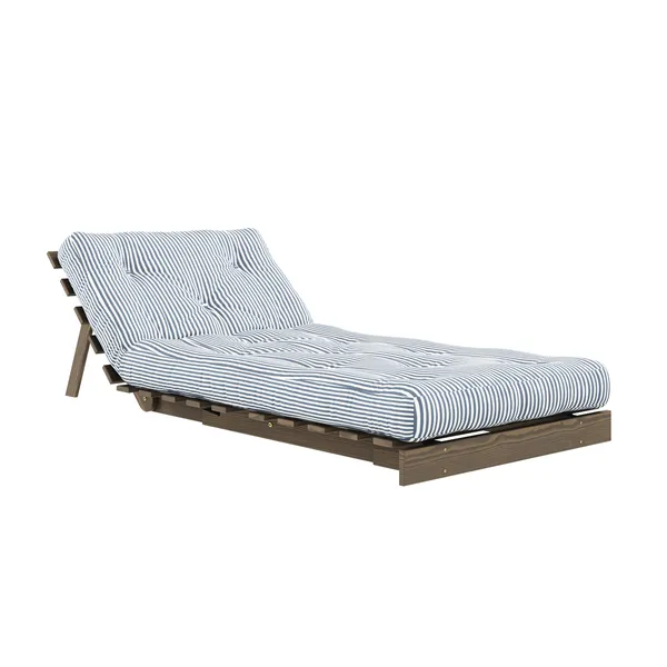 Roots Schlafsofa 90x200 Johannisbrotbraun/611 Strandblau