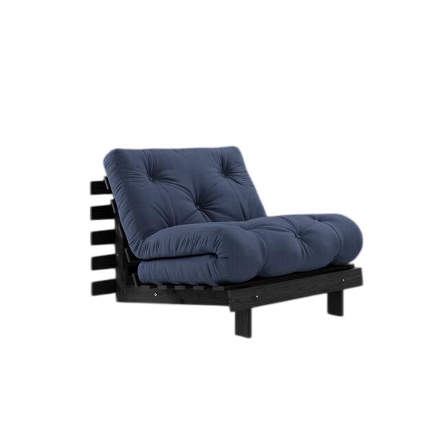 Canapé-lit Roots 90x200 Noir Nuit/737 Bleu Marine