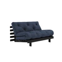 Roots Schlafsofa 140x200 Schwarz Nacht/737 Marineblau