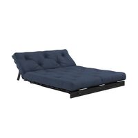 Roots Schlafsofa 140x200 Schwarz Nacht/737 Marineblau