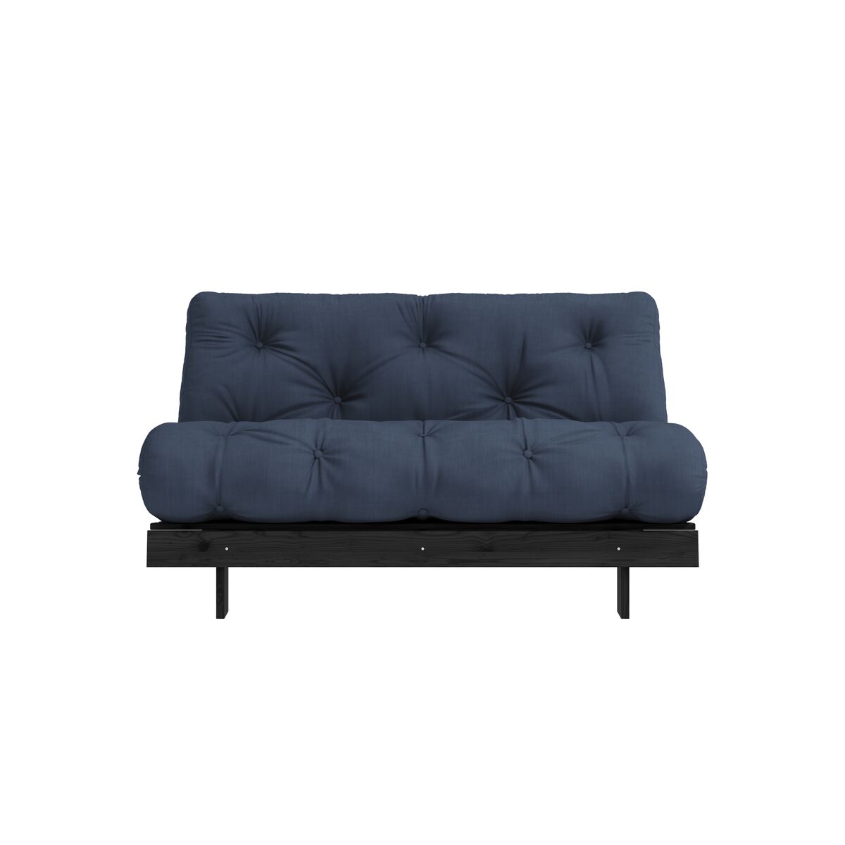 Roots Schlafsofa 140x200 Schwarz Nacht/737 Marineblau