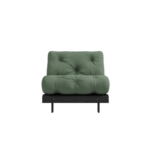 Roots Sofa bed 90x200 Black Night/756 Olive Green