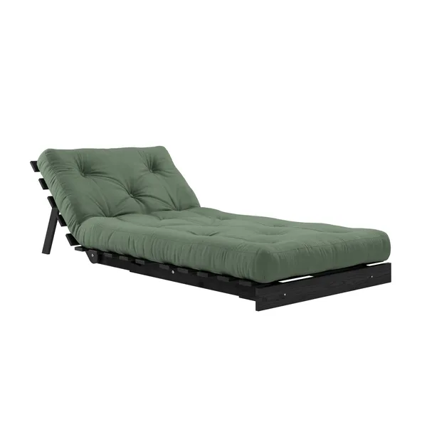 Roots Sofa bed 90x200 Black Night/756 Olive Green