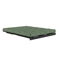Divano letto Roots 160x200 Nero Notte/756 Verde Oliva