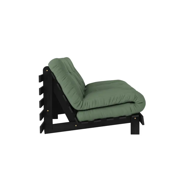 Roots Sofa bed 160x200 Black Night/756 Olive Green