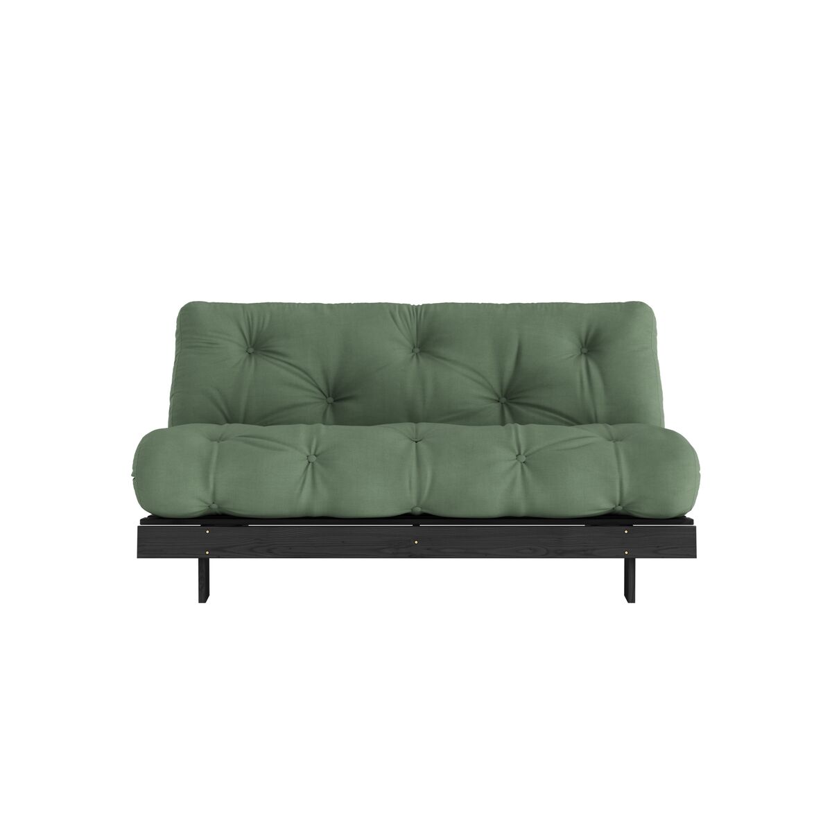 Divano letto Roots 160x200 Nero Notte/756 Verde Oliva