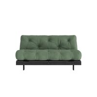 Divano letto Roots 160x200 Nero Notte/756 Verde Oliva