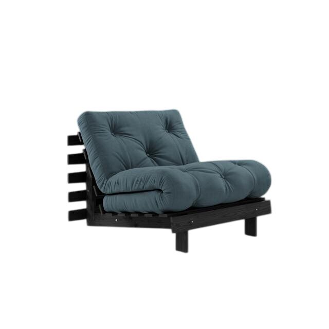 Roots sovesofa 90×200 svart natt/757 petrolblå
