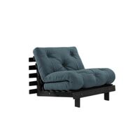 Roots Sofa Bed 90x200 Black Night/757 Petrol Blue