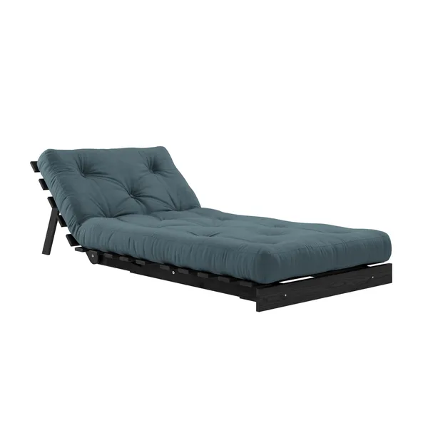 Roots Sofa Bed 90x200 Black Night/757 Petrol Blue