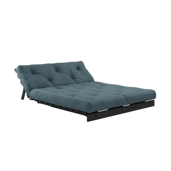 Roots Sofa bed 140x200 Black Night/757 Petrol Blue