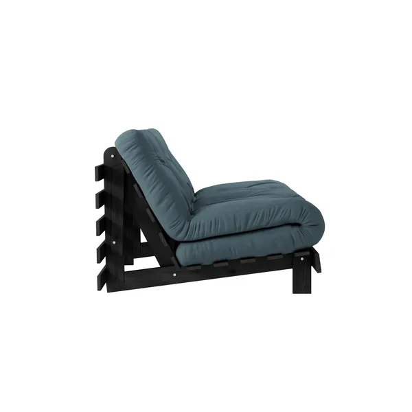 Roots Sofa bed 140x200 Black Night/757 Petrol Blue