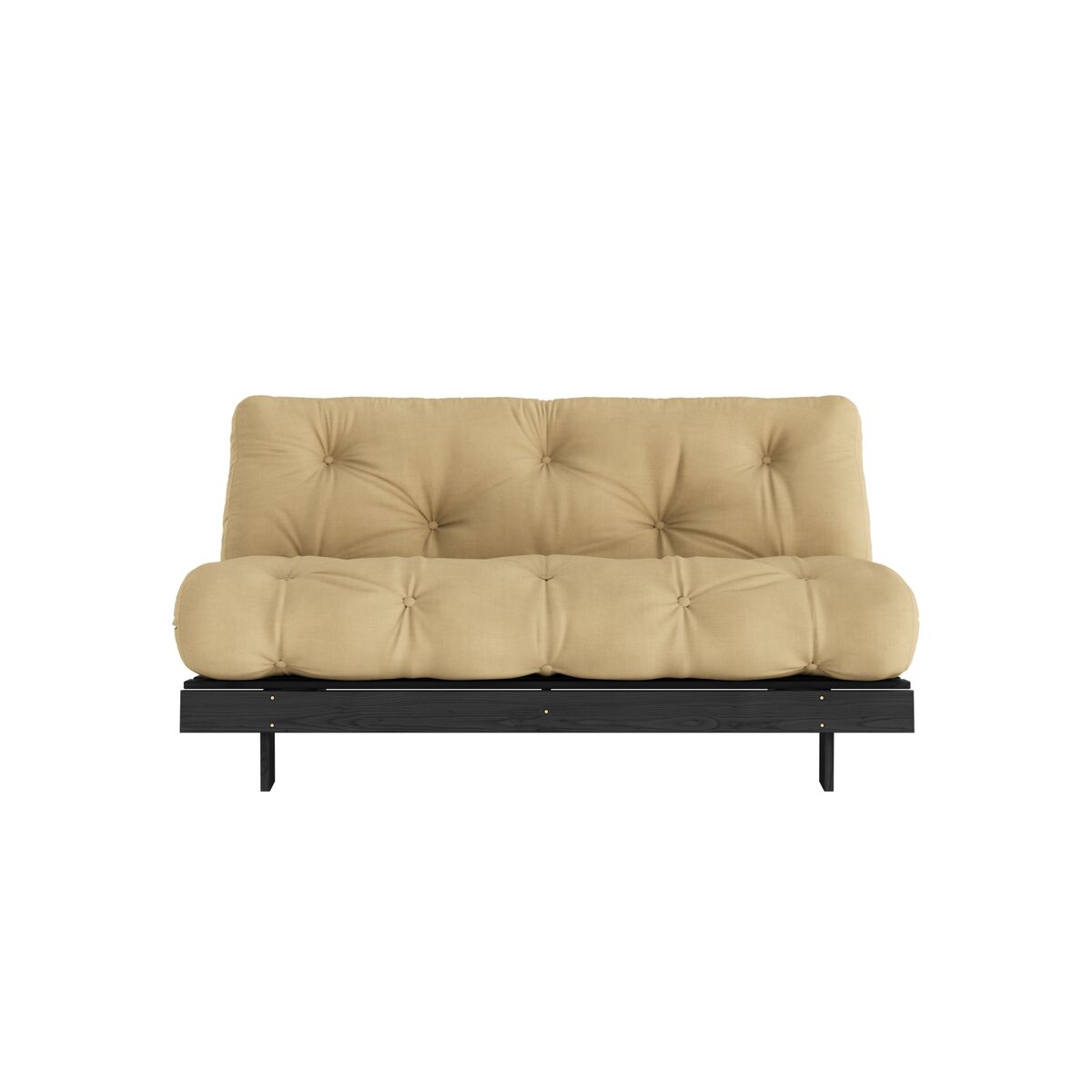 Divano letto Roots 160x200 Nero Notte/758 Beige Grano