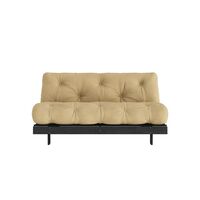 Divano letto Roots 160x200 Nero Notte/758 Beige Grano