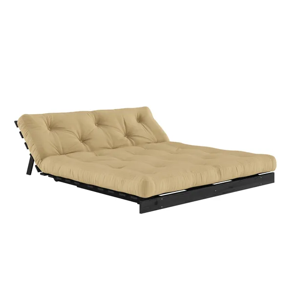 Roots Sofa bed 160x200 Black Night/758 Wheat Beige