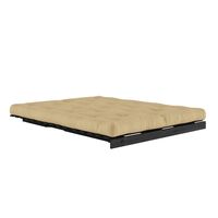 Divano letto Roots 160x200 Nero Notte/758 Beige Grano