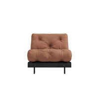 Roots slaapbank 90x200 Zwart Nacht/759 Kleibruin