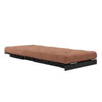 Roots slaapbank 90x200 Zwart Nacht/759 Kleibruin