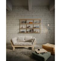 Ensemble de 2 tables d'appoint Dock en pin laqué transparent