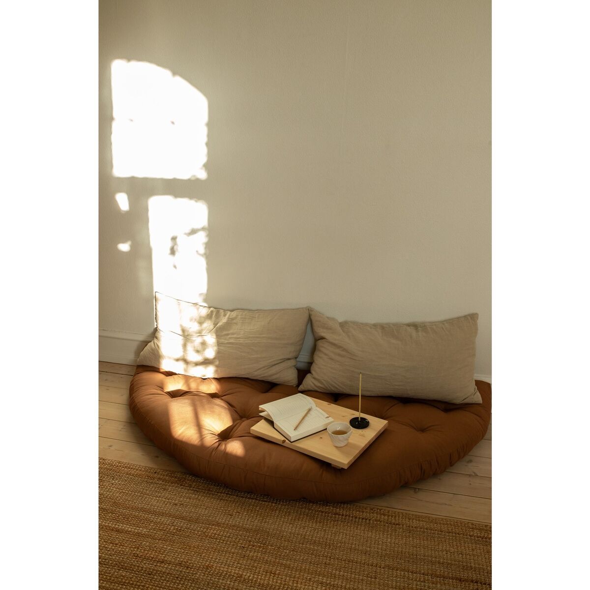 Ensemble de 2 tables d'appoint Dock en pin laqué transparent
